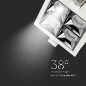 Kép 3/13 - V-TAC süllyeszthető 38° mélysugárzó LED lámpa 16W természetes fehér - SKU 992