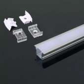 Kép 1/4 - V-TAC süllyeszthető alumínium LED szalag profil fehér fedlappal 2m - SKU 3351