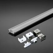 Kép 1/5 - V-TAC süllyeszthető fehér, alumínium LED szalag profil, fehér fedlappal 2m - SKU 3368