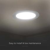 Kép 5/7 - V-TAC süllyeszthető kerek Back-Lit LED panel 18W, meleg fehér, 100 Lm/W - SKU 7864