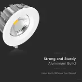 Kép 3/12 - V-TAC süllyeszthető LED COB mélysugárzó lámpa 30W hideg fehér - SKU 211278
