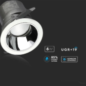 Kép 3/14 - V-TAC süllyeszthető LED COB mélysugárzó lámpa UGR&lt;19 CRI&gt;95 6W természetes fehér - SKU 1480