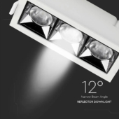 Kép 3/12 - V-TAC süllyeszthető LED SMD mélysugárzó lámpa UGR&lt;19 CRI&gt;90 12W 12° hideg fehér - SKU 973