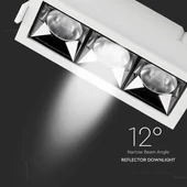 V-TAC süllyeszthető LED SMD mélysugárzó lámpa UGR<19 CRI>90 12W 12° meleg fehér - SKU 975