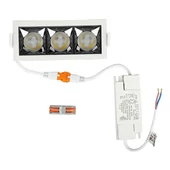 V-TAC süllyeszthető LED SMD mélysugárzó lámpa UGR<19 CRI>90 12W 12° meleg fehér - SKU 975
