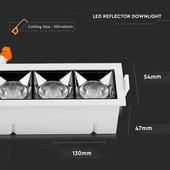 Kép 2/12 - V-TAC süllyeszthető LED SMD mélysugárzó lámpa UGR&lt;19 CRI&gt;90 12W 38° hideg fehér - SKU 988