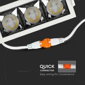 Kép 4/12 - V-TAC süllyeszthető LED SMD mélysugárzó lámpa UGR&lt;19 CRI&gt;90 12W 38° hideg fehér - SKU 988