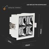 Kép 2/13 - V-TAC süllyeszthető LED SMD mélysugárzó lámpa UGR&lt;19 CRI&gt;90 16W 38° hideg fehér - SKU 991