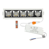 Kép 12/14 - V-TAC süllyeszthető LED SMD mélysugárzó lámpa UGR&lt;19 CRI&gt;90 20W 12° hideg fehér - SKU 979