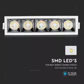Kép 5/14 - V-TAC süllyeszthető LED SMD mélysugárzó lámpa UGR&lt;19 CRI&gt;90 20W 38° hideg fehér - SKU 994