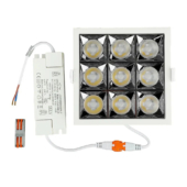 Kép 10/13 - V-TAC süllyeszthető LED SMD mélysugárzó lámpa UGR&lt;19 CRI&gt;90 36W 12° hideg fehér - SKU 982