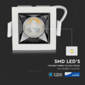Kép 5/14 - V-TAC süllyeszthető LED SMD mélysugárzó lámpa UGR&lt;19 CRI&gt;90 4W 12° hideg fehér - SKU 970