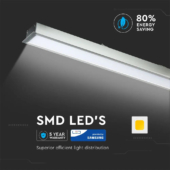 Kép 3/12 - V-TAC süllyeszthető lineáris LED lámpa 121cm 40W hideg fehér - SKU 603