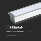 Kép 5/12 - V-TAC süllyeszthető lineáris LED lámpa 121cm 40W hideg fehér - SKU 603