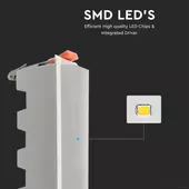 Kép 3/6 - V-TAC süllyeszthető mennyezeti hosszúkás LED panel 10W hideg fehér - SKU 6412