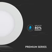 V-TAC süllyeszthető mennyezeti kerek LED panel 12W természetes fehér - SKU 4858