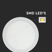 Kép 3/9 - V-TAC süllyeszthető mennyezeti kerek LED panel 24W hideg fehér - SKU 4874