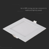 Kép 4/6 - V-TAC süllyeszthető mennyezeti szögletes LED panel 12W meleg fehér - SKU 214866