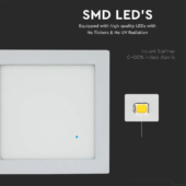 Kép 3/9 - V-TAC süllyeszthető mennyezeti szögletes LED panel 18W meleg fehér - SKU 4869