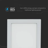 V-TAC süllyeszthető mennyezeti szögletes LED panel 18W meleg fehér - SKU 4869