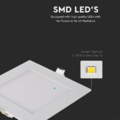 Kép 3/6 - V-TAC süllyeszthető mennyezeti szögletes LED panel 18W természetes fehér - SKU 214870