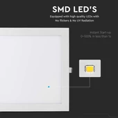 V-TAC süllyeszthető mennyezeti szögletes LED panel 24W hideg fehér - SKU 214889