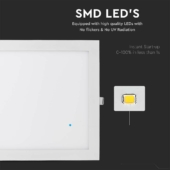 Kép 3/6 - V-TAC süllyeszthető mennyezeti szögletes LED panel 24W hideg fehér - SKU 214889