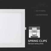 Kép 5/6 - V-TAC süllyeszthető mennyezeti szögletes LED panel 24W hideg fehér - SKU 214889