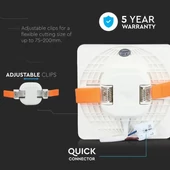V-TAC süllyeszthető mennyezeti szögletes LED panel 24W hideg fehér - SKU 744