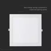 Kép 4/6 - V-TAC süllyeszthető mennyezeti szögletes LED panel 36W hideg fehér - SKU 216431