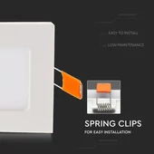 V-TAC süllyeszthető mennyezeti szögletes LED panel 6W hideg fehér - SKU 4865