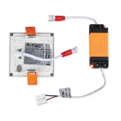 V-TAC süllyeszthető mennyezeti szögletes LED panel vékony kerettel 8W hideg fehér - SKU 4945