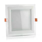 Kép 1/10 - V-TAC süllyeszthető mennyezeti szögletes üveg LED panel 12W hideg fehér - SKU 4741