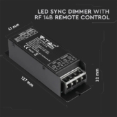Kép 3/9 - V-TAC szinkronizálható dimmelhető vezérlő távirányítóval LED szalaghoz - SKU 3337