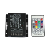 Kép 1/6 - V-TAC szinkronizálható dimmelhető vezérlő távirányítóval RGB+W LED szalaghoz - SKU 3338