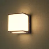 Kép 7/7 - V-TAC szögletes 8W fali lámpa, IP65, Corten barna, meleg fehér - SKU 10282
