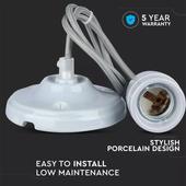 Kép 3/8 - V-TAC szürke porcelán függeszték E27 foglalattal - SKU 3808