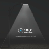 Kép 3/14 - V-TAC utcai LED lámpa, térvilágító alkonyszenzoros lámpatest 100W hideg fehér - SKU 20435