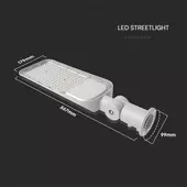 Kép 2/12 - V-TAC utcai LED lámpa, térvilágító alkonyszenzoros lámpatest 100W természetes fehér - SKU 20434