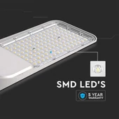 V-TAC utcai LED lámpa, térvilágító alkonyszenzoros lámpatest 150W természetes fehér - SKU 2120436