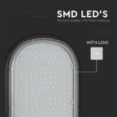 Kép 10/11 - V-TAC utcai LED lámpa, térvilágító ledes lámpatest 100W hideg fehér - SKU 21536