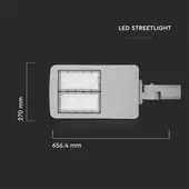 Kép 2/12 - V-TAC utcai LED lámpa, térvilágító ledes lámpatest 100W hideg fehér - SKU 884