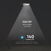 Kép 3/12 - V-TAC utcai LED lámpa, térvilágító ledes lámpatest 100W hideg fehér - SKU 884