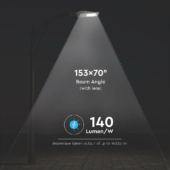 Kép 3/14 - V-TAC utcai LED lámpa, térvilágító ledes lámpatest 100W hideg fehér - SKU 954