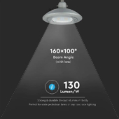 Kép 3/13 - V-TAC utcai LED lámpa, térvilágító ledes lámpatest 100W természetes fehér - SKU 545