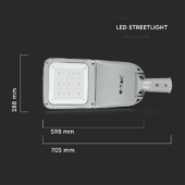 Kép 2/14 - V-TAC utcai LED lámpa, térvilágító ledes lámpatest 120W természetes fehér - SKU 542