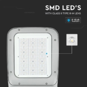 Kép 12/14 - V-TAC utcai LED lámpa, térvilágító ledes lámpatest 120W természetes fehér - SKU 542
