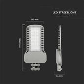 Kép 8/14 - V-TAC utcai LED lámpa, térvilágító ledes lámpatest 150W, 135Lm/W, hideg fehér - SKU 21963
