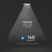 Kép 3/14 - V-TAC utcai LED lámpa, térvilágító ledes lámpatest 150W hideg fehér - SKU 888