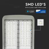 Kép 4/14 - V-TAC utcai LED lámpa, térvilágító ledes lámpatest 150W hideg fehér - SKU 888